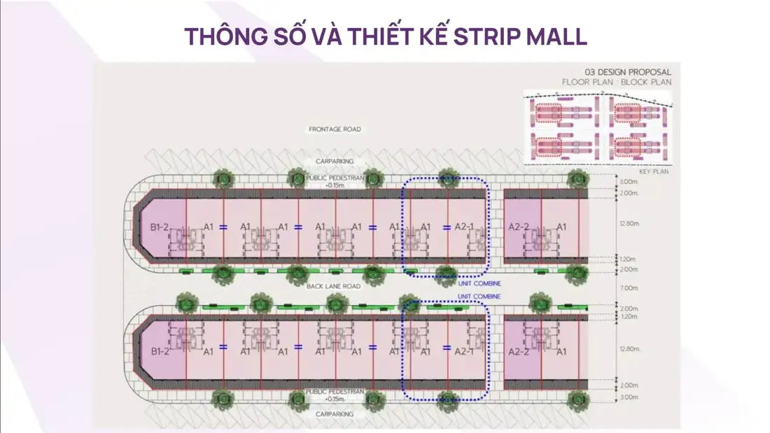 Mặt bằng Block Plan Stripmall Thanh Phú Centre Point